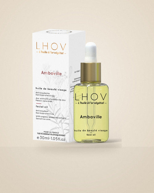 Huile de beauté visage LHOV et son étui